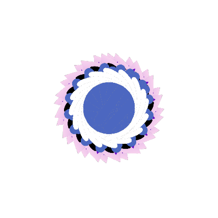 I began to experiment with images to create a flower like object that would fold or unfold as the user tilted their head more and more.