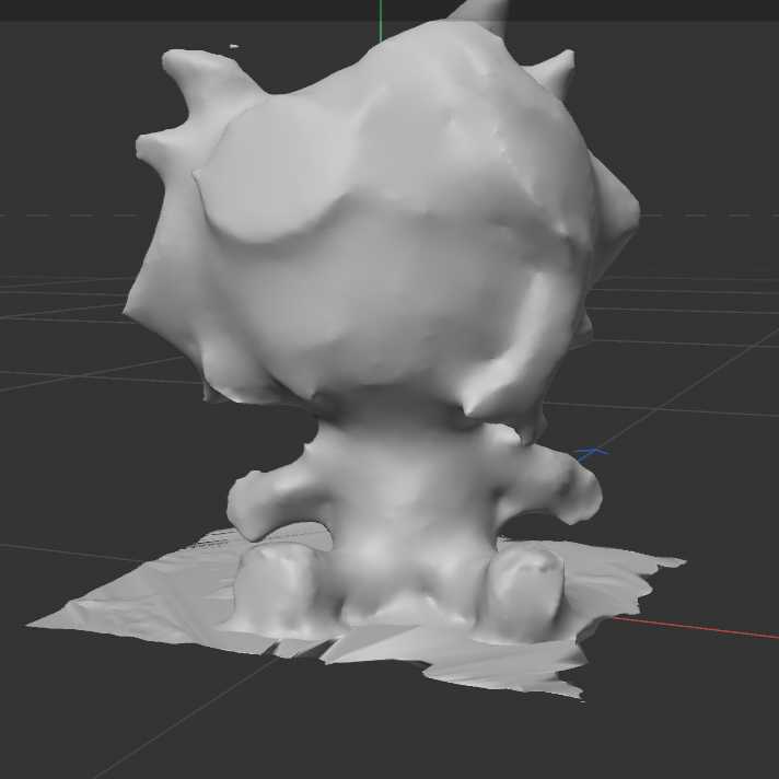 It was difficult to balance both cleaning up the Model and keeping the original silhouette, since the tool was flattening the surfaces, taking away dimension of the model.