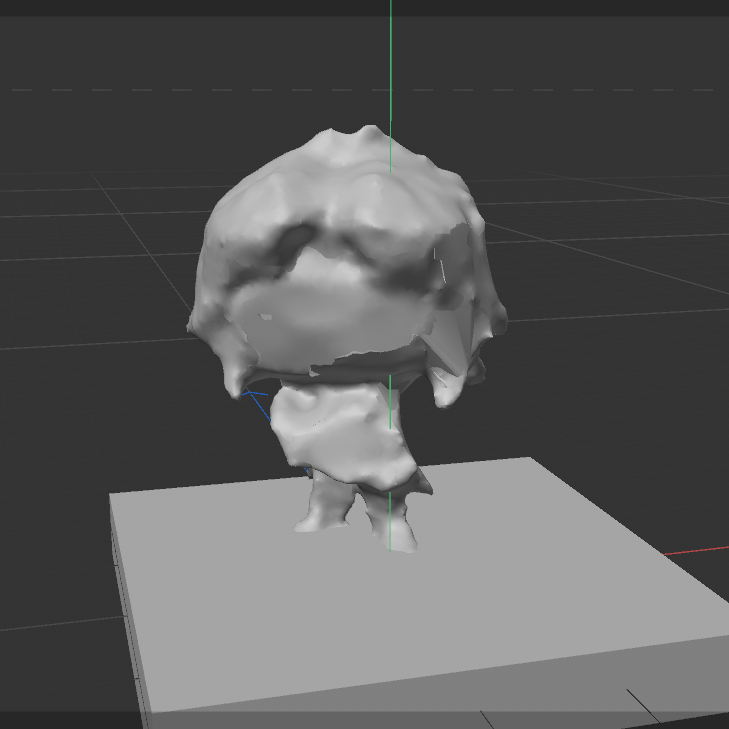 The smooth plastic of the figure didn't translate well for some reason during the scan, I don't have an explanation on why.