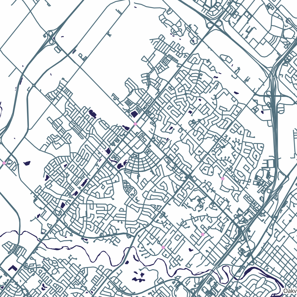 Trying to create a color palette for the map, utilizing different blues and zooming out.
                                                                                     I found this shot in particular to be quite mesmerizing due to how the roads winded around, creating interesting shapes that decorated the 
                                                                                       surface of the land.