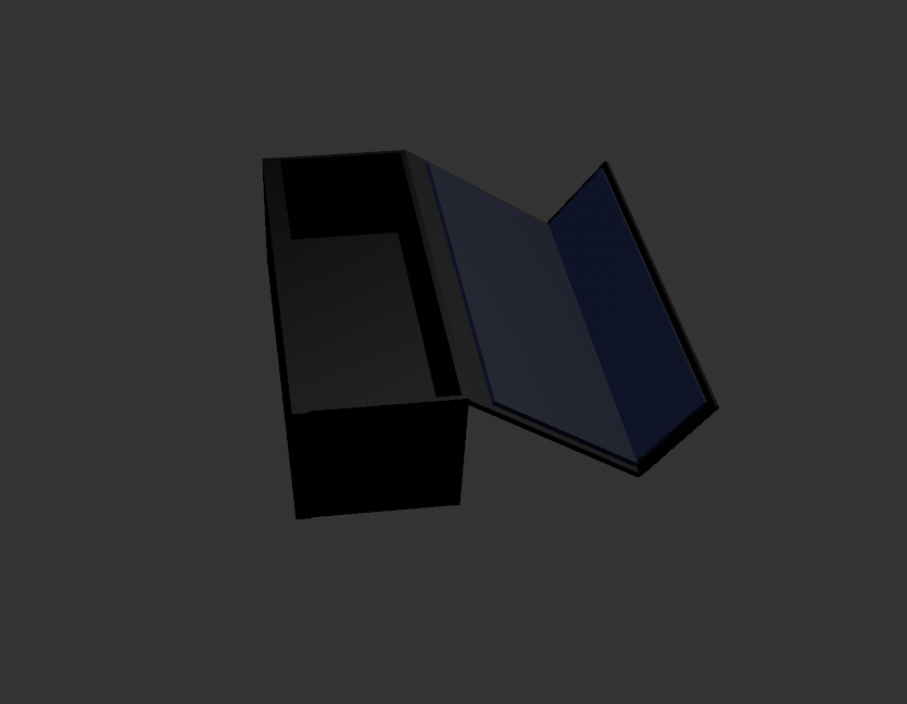 View of
                 the finished model I only used cubes to form this model. I made them Longer or thinner depending On their role in the model