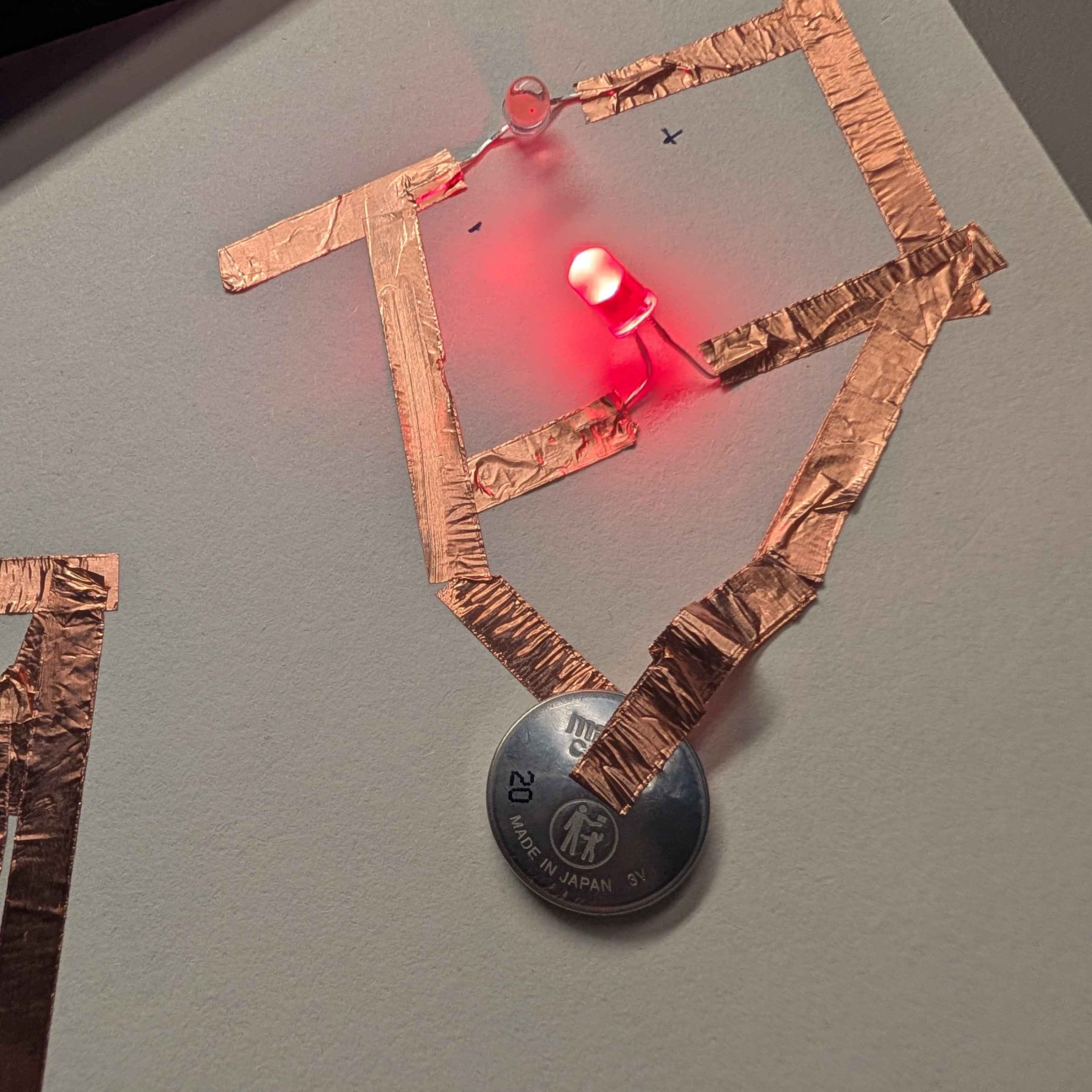 Only one light turned on during this test.