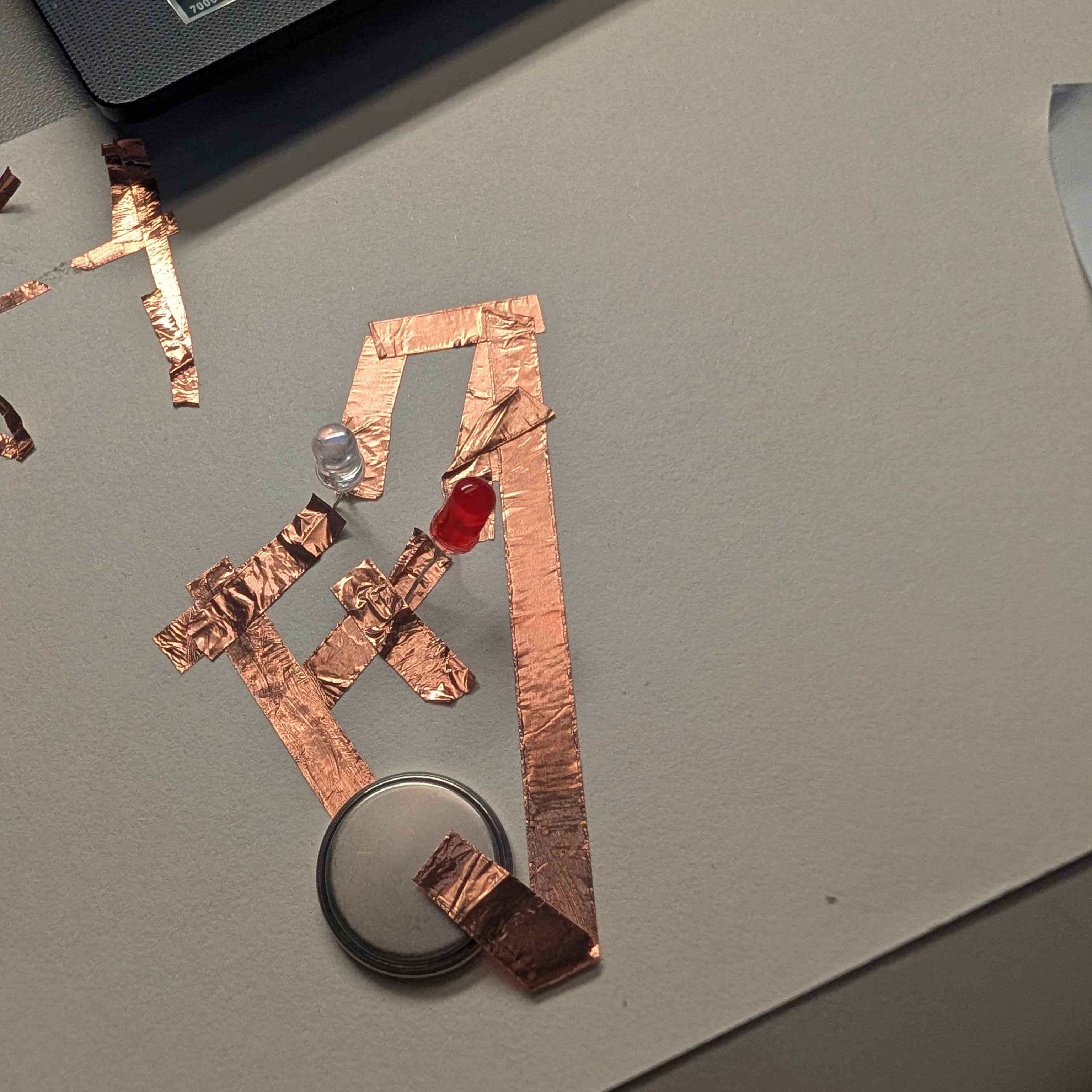 Inactive or non-operating circut I created. This could be the result of the connection not working or my arrangement not being correct.